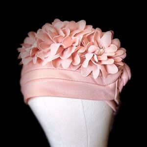 Peach Flower Pearl and Diamond Turban